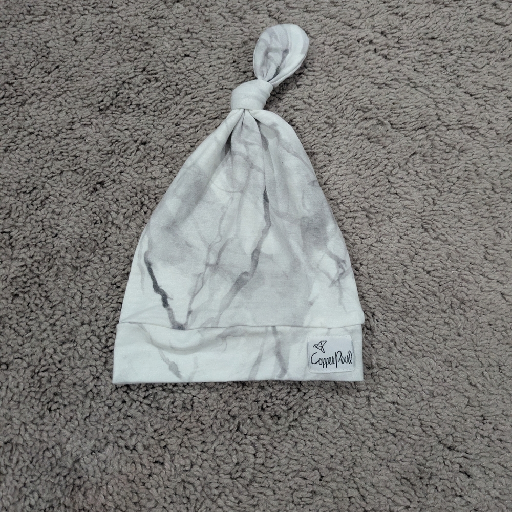Copper Pearl Gray‎ Marble Baby Hat